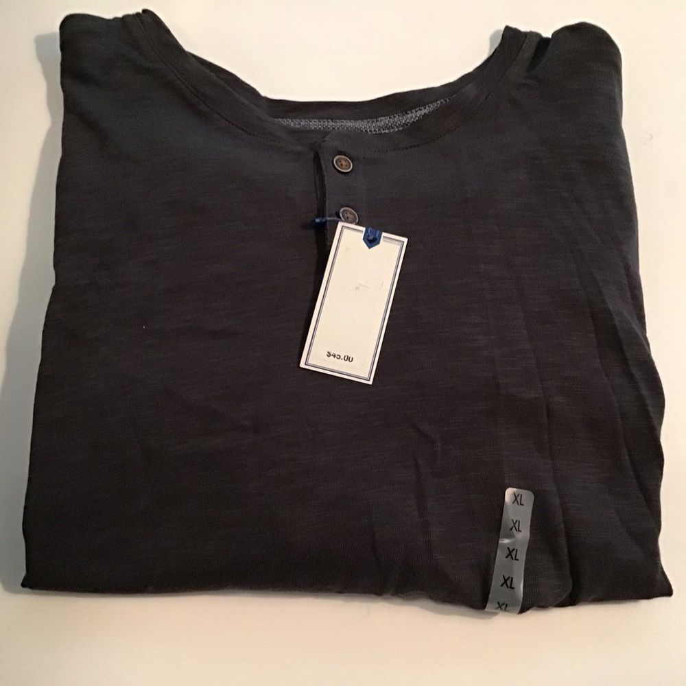 ROWM NWT $45 Shirt XL Gray Henley Long Sleeves